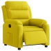 Sillón reclinable eléctrico de terciopelo amarillo