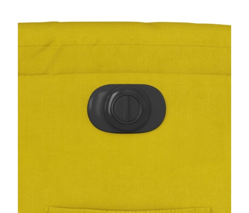 Sillón reclinable eléctrico de terciopelo amarillo