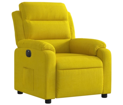 Sillón reclinable eléctrico de terciopelo amarillo