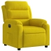 Sillón reclinable eléctrico de terciopelo amarillo