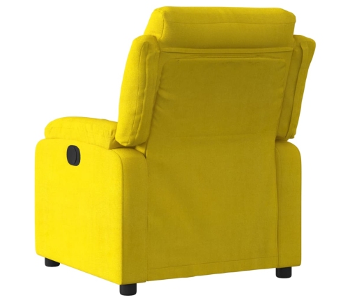 Sillón reclinable eléctrico de terciopelo amarillo