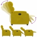 Sillón reclinable eléctrico de terciopelo amarillo