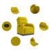 Sillón reclinable eléctrico de terciopelo amarillo