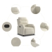 Sillón reclinable eléctrico de terciopelo blanco crema