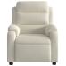 Sillón reclinable eléctrico de terciopelo blanco crema