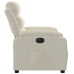 Sillón reclinable eléctrico de terciopelo blanco crema