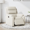 Sillón reclinable eléctrico de terciopelo blanco crema