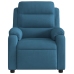 Sillón reclinable eléctrico terciopelo azul