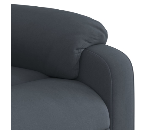 Sillón reclinable de masaje eléctrico terciopelo gris oscuro