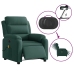 Sillón reclinable de masaje eléctrico terciopelo verde oscuro