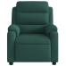 Sillón reclinable de masaje eléctrico terciopelo verde oscuro