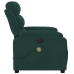 Sillón reclinable de masaje eléctrico terciopelo verde oscuro