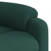 Sillón reclinable de masaje eléctrico terciopelo verde oscuro