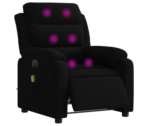 Sillón reclinable de masaje eléctrico terciopelo negro