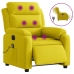 Sillón reclinable de masaje eléctrico terciopelo amarillo