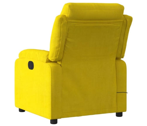 Sillón reclinable de masaje eléctrico terciopelo amarillo