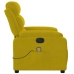 Sillón reclinable de masaje eléctrico terciopelo amarillo