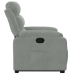 Sillón reclinable elevable terciopelo gris claro