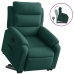 Sillón reclinable elevable terciopelo verde oscuro