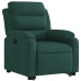 Sillón reclinable elevable terciopelo verde oscuro