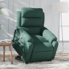 Sillón reclinable elevable terciopelo verde oscuro