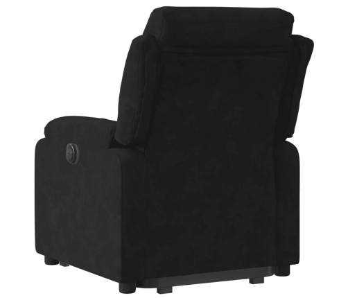 Sillón reclinable elevable terciopelo negro