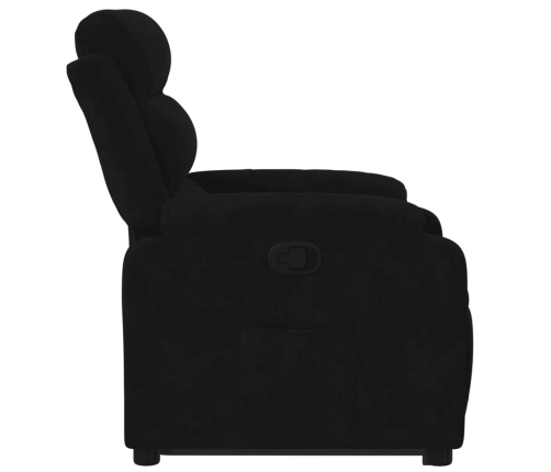 Sillón reclinable elevable terciopelo negro