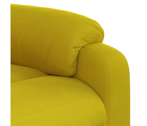 Sillón reclinable elevable terciopelo amarillo