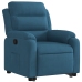 Sillón reclinable elevable de terciopelo azul