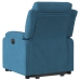 Sillón reclinable elevable de terciopelo azul