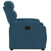 Sillón reclinable elevable de terciopelo azul