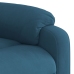 Sillón reclinable elevable de terciopelo azul