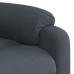 Sillón reclinable de masaje elevable terciopelo gris oscuro