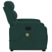 Sillón reclinable de masaje elevable terciopelo verde oscuro