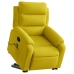 Sillón reclinable de masaje elevable terciopelo amarillo