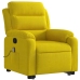 Sillón reclinable de masaje elevable terciopelo amarillo