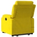 Sillón reclinable de masaje elevable terciopelo amarillo