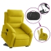 Sillón reclinable de masaje elevable terciopelo amarillo