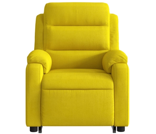 Sillón reclinable de masaje elevable terciopelo amarillo