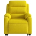 Sillón reclinable de masaje elevable terciopelo amarillo