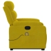 Sillón reclinable de masaje elevable terciopelo amarillo