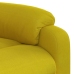 Sillón reclinable de masaje elevable terciopelo amarillo