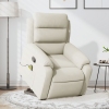 Sillón reclinable de masaje elevable terciopelo crema