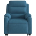 Sillón reclinable de masaje elevable terciopelo azul