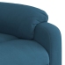 Sillón reclinable de masaje elevable terciopelo azul