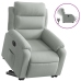 Sillón eléctrico reclinable elevable de terciopelo gris claro