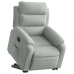 Sillón eléctrico reclinable elevable de terciopelo gris claro