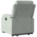 Sillón eléctrico reclinable elevable de terciopelo gris claro