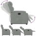 Sillón eléctrico reclinable elevable de terciopelo gris claro