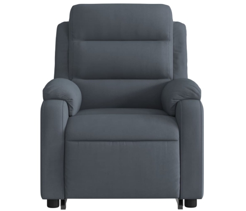 Sillón eléctrico reclinable elevable de terciopelo gris oscuro